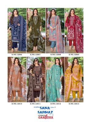 Ganesha sana safinaz vol-12 wholesale designer dress materials online india